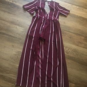 Burgundy Shorts Dress